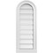 Ekena Millwork Round Top Surface Mount PVC Gable Vent: Functional, w/ 2"W x 2"P Brickmould Sill Frame, 12"W x 30"H GVPRT12X3003SF - alternate 1